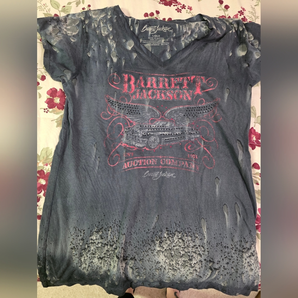 Barrett Jackson Gray Graphic T-Shirt
